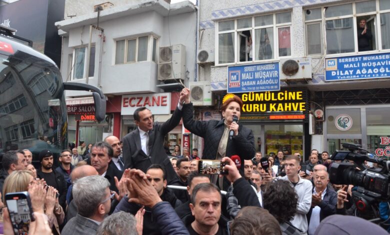 Akşener, İYİ Parti Keşan Belediye Başkan Adayı Sarıkeçe’ye destek istedi