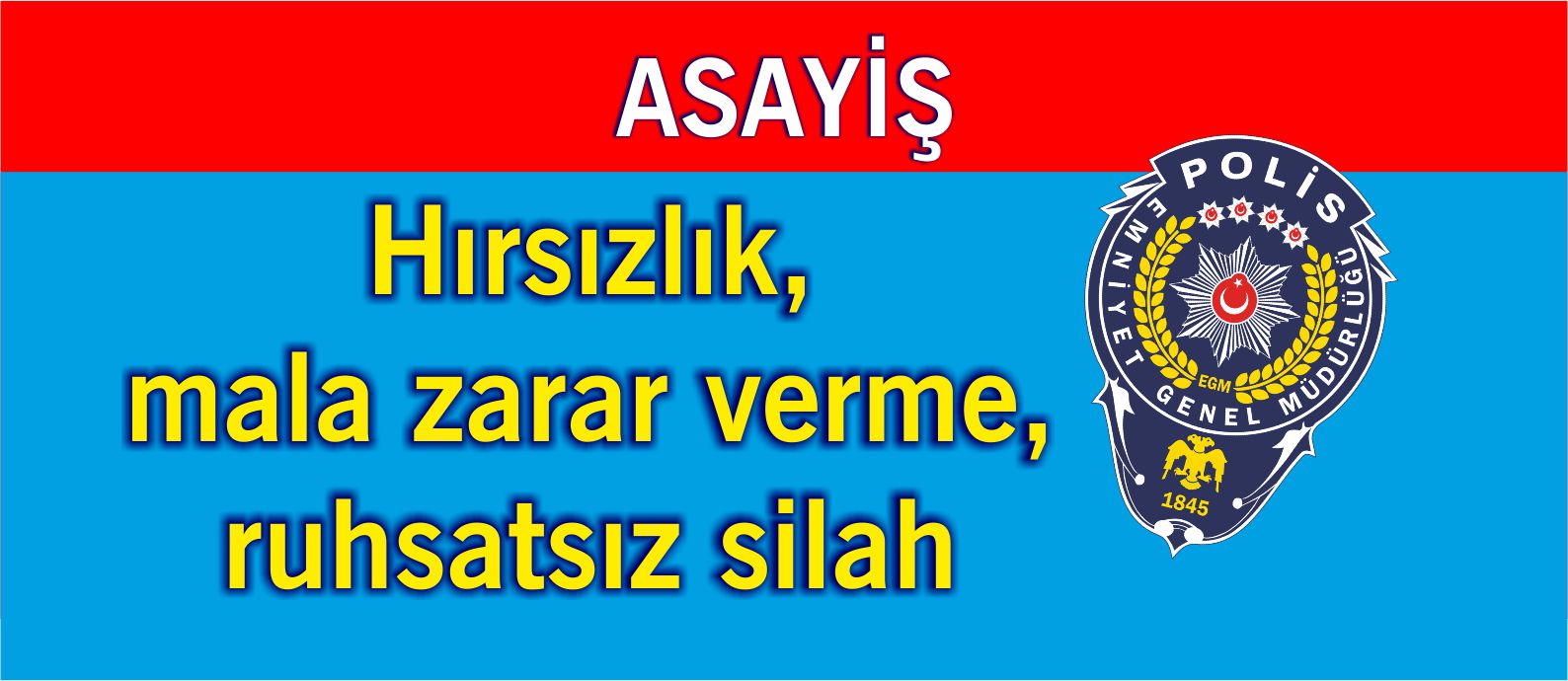 Hırsızlık, mala zarar verme, ruhsatsız silah taşıma