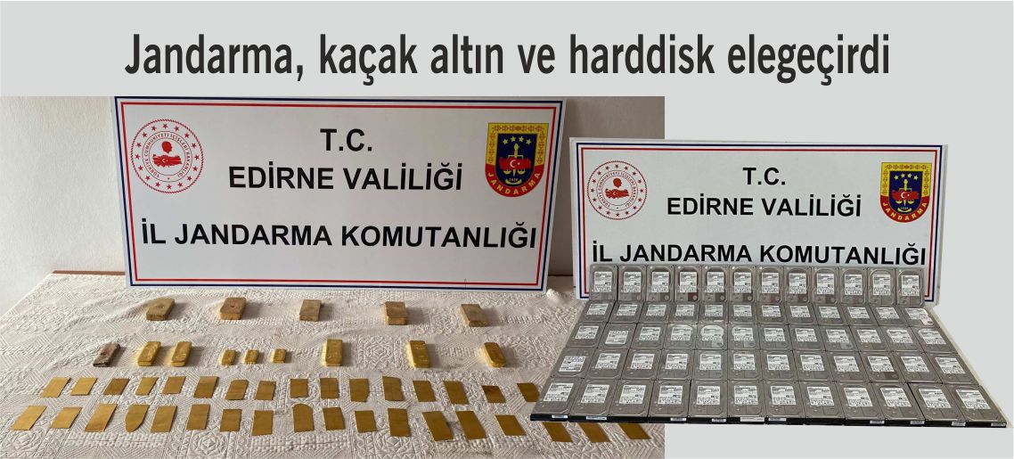 Jandarma, kaçak altın ve harddisk elegeçirdi