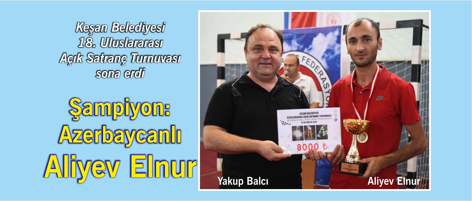 Keşan Belediyesi 18. Uluslararası Açık Satranç Turnuvası Sona erdi