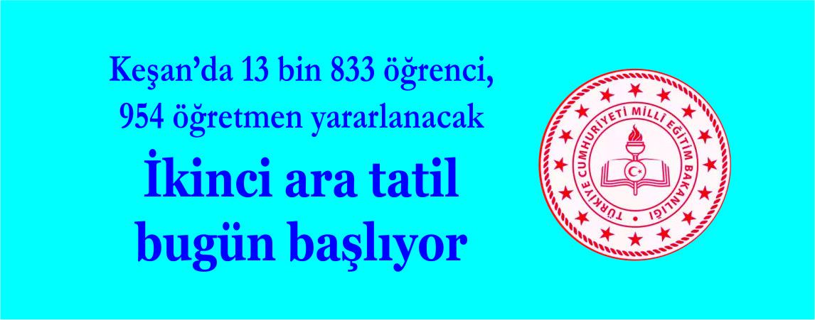 İlk ve orta dereceli okullarda ara tatil yarın başlıyor