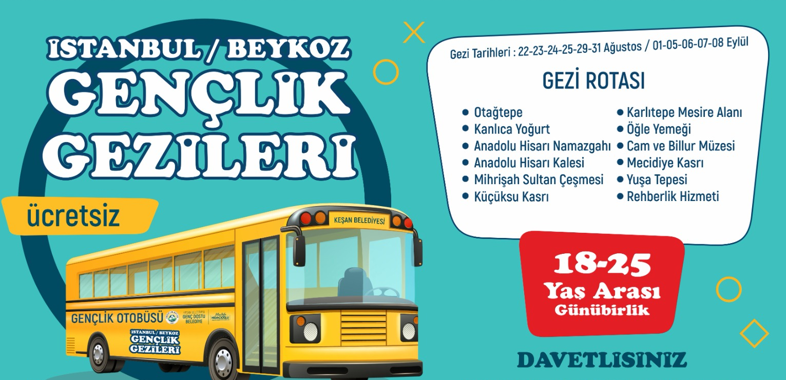 Keşan Belediyesi, gençlik gezileri düzenliyor