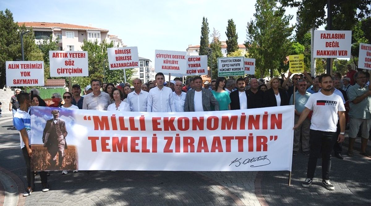 Çiftçiler, Keşan’da da seslerini duyurmak için yürüdü