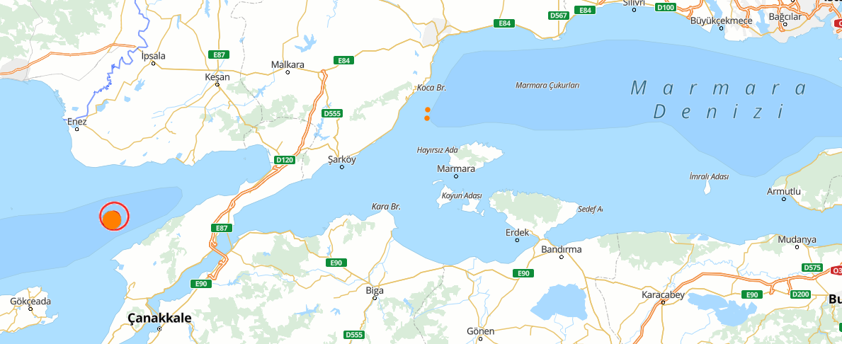 Saros Körfezi'nde 4,6 büyüklüğünde deprem!