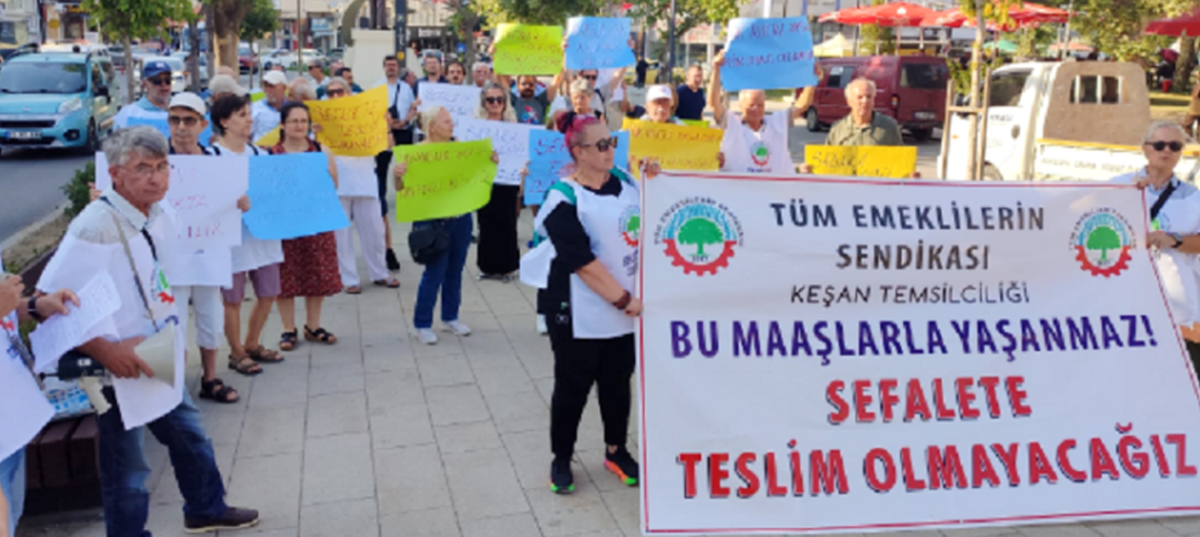 Emekliler, Keşan’da da hükümete seslendi: “Emeğimizin karşılığını, hakkımız olanı istiyoruz!”