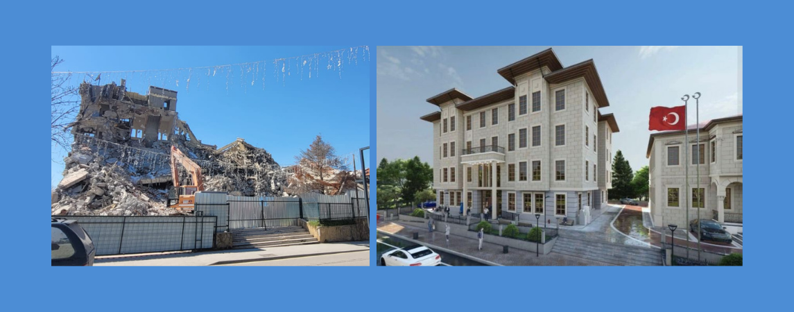 Hükümet Konağı ve Emniyet binasının yıkımına başlandı, yeni binanın projesi hazır