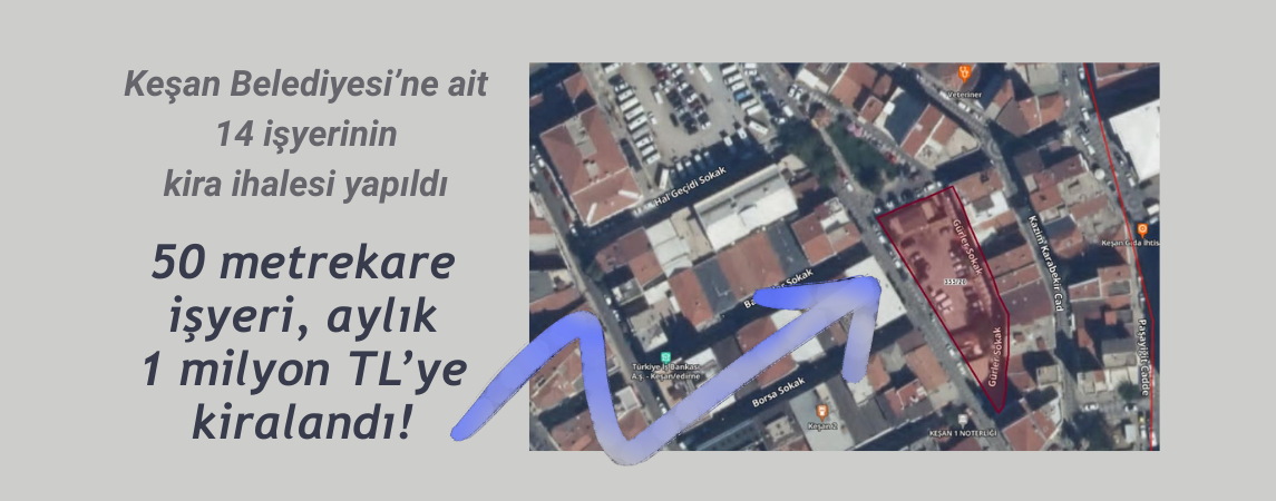 Keşan Belediyesi’ne ait 14 işyeri ihaleyle kiralandı