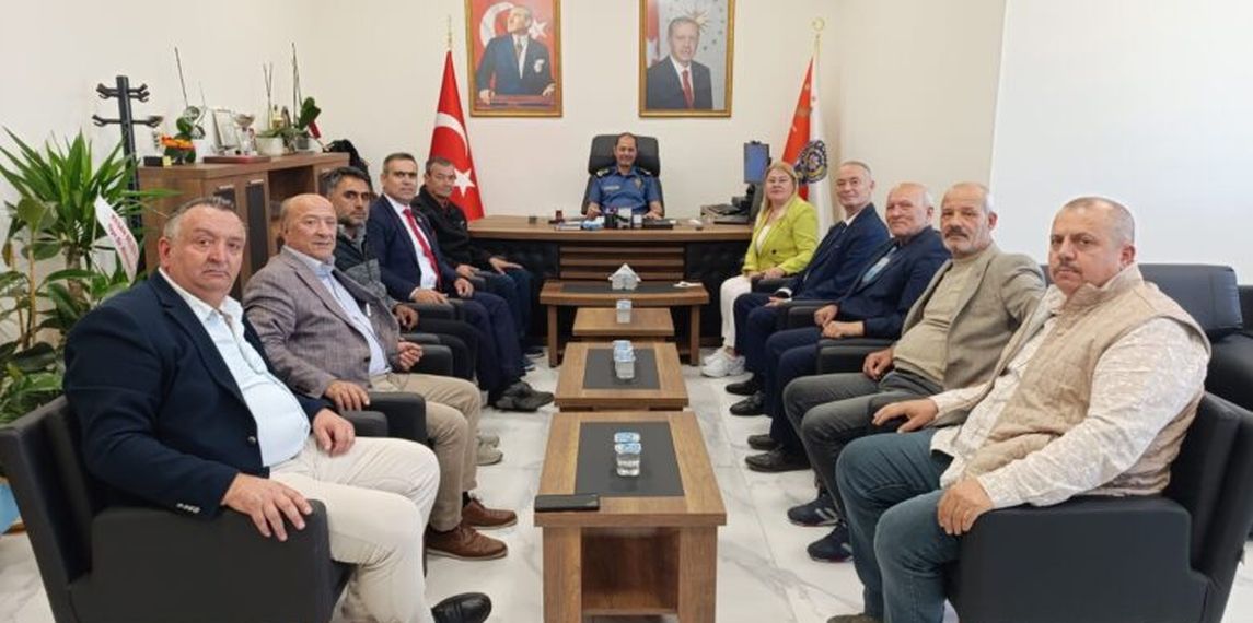 Mahalle muhtarları, Keşan Emniyet Müdürü Trak'ı ziyaret etti