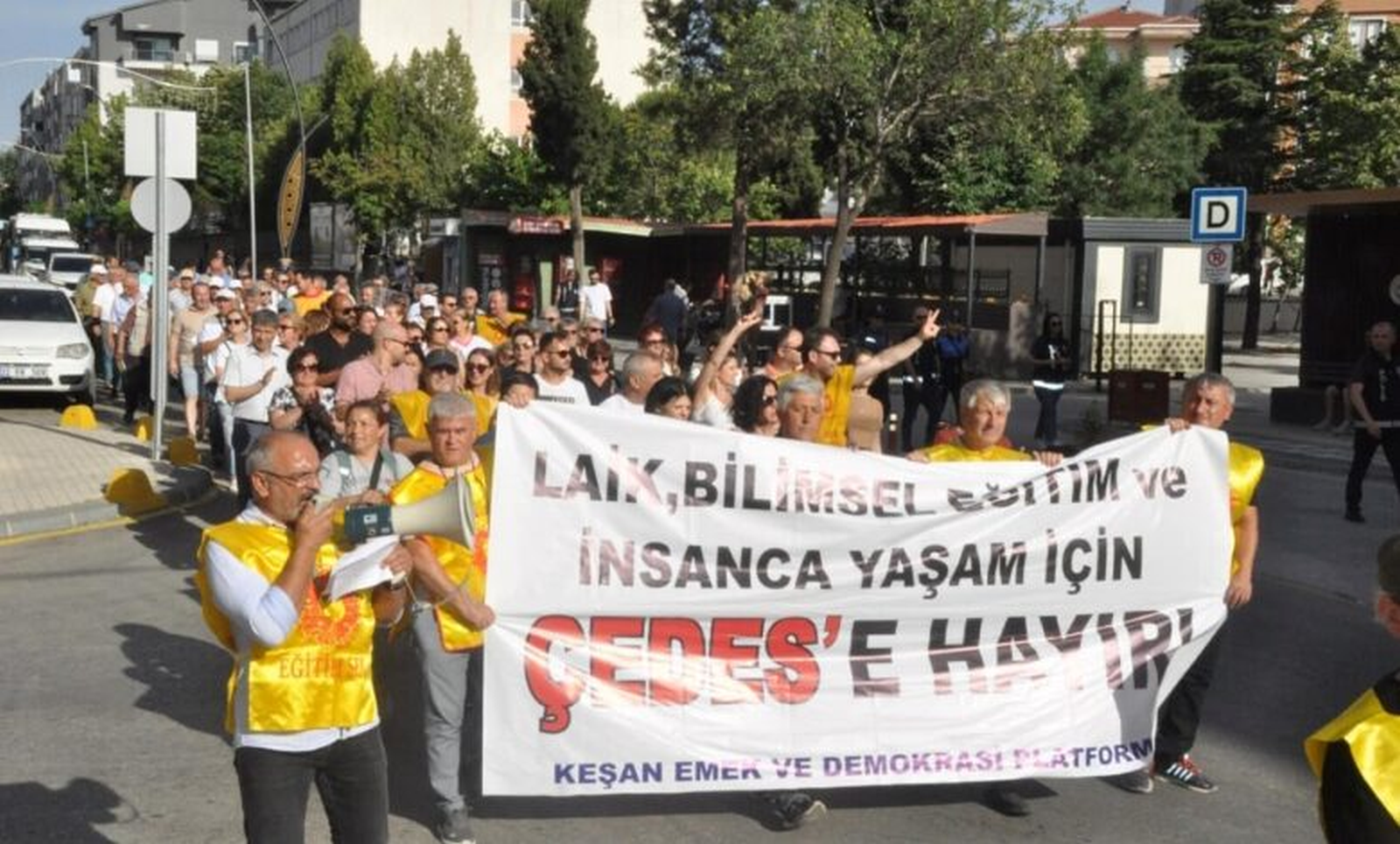 “Türkiye Yüzyılı Maarif Modeli” Keşan’da da protesto edildi
