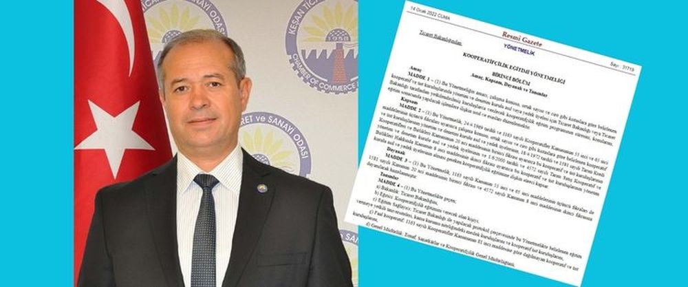 Keşan TSO Ticaret Sicil Müdürü İsa Yıldırıcı, Kooperatifçilik Eğitimi Yönetmeliği hakkında bilgi verdi